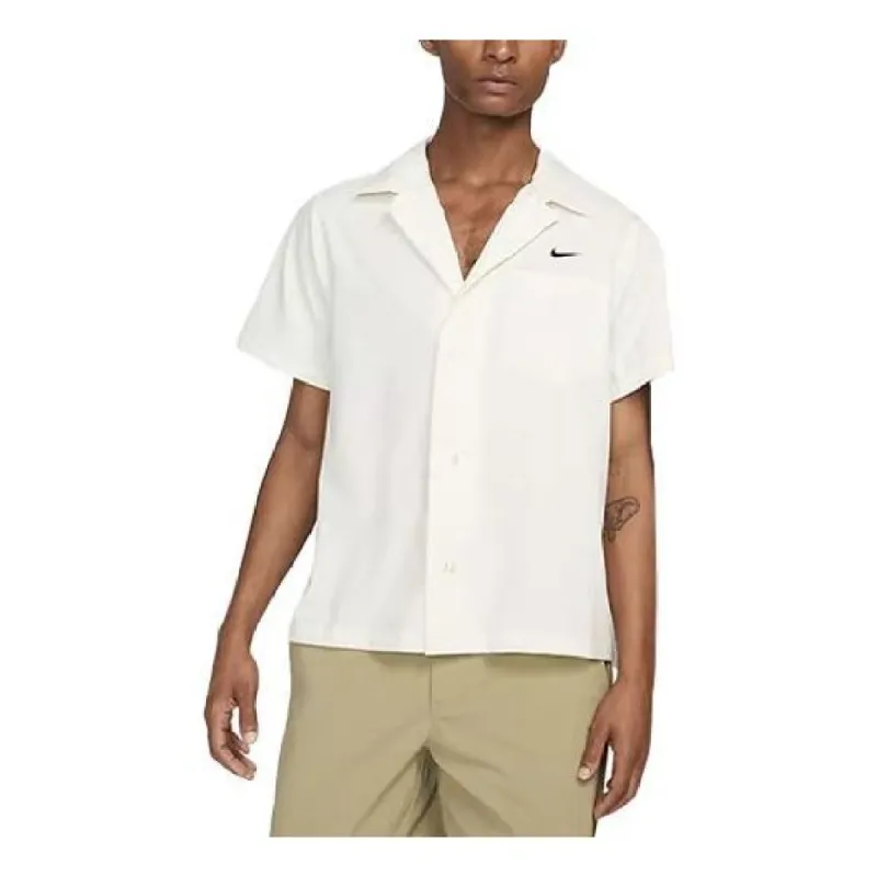 Nike SB Short Sleeve Bowling Shirt 'White' DV9074-113 sold by KicksCrew