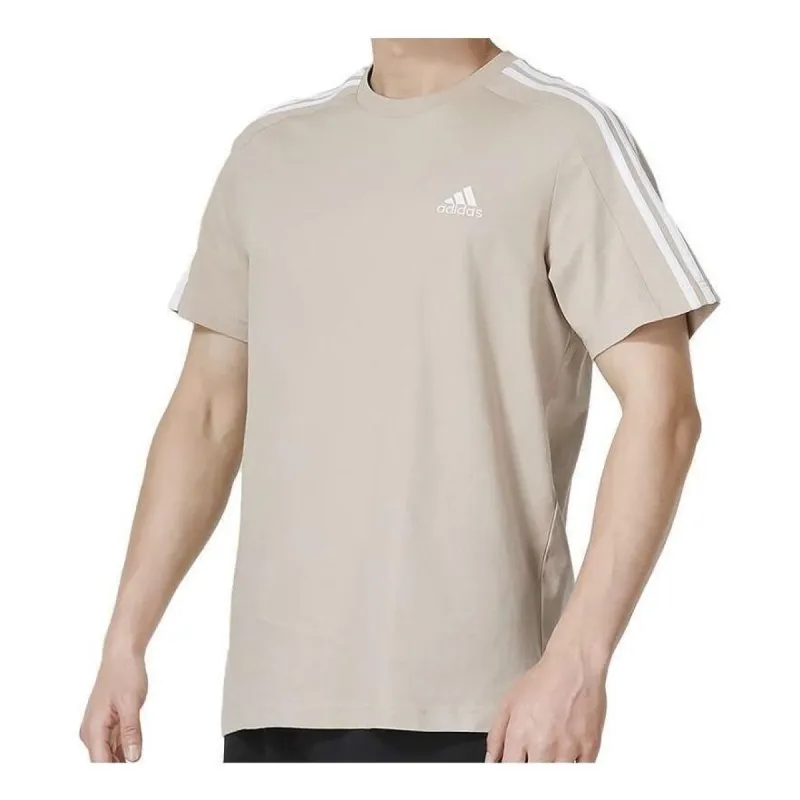 adidas Essentials Single Jersey 3-Stripes T-shirt 'Wonder Taupe' IC9342 sold by KicksCrew
