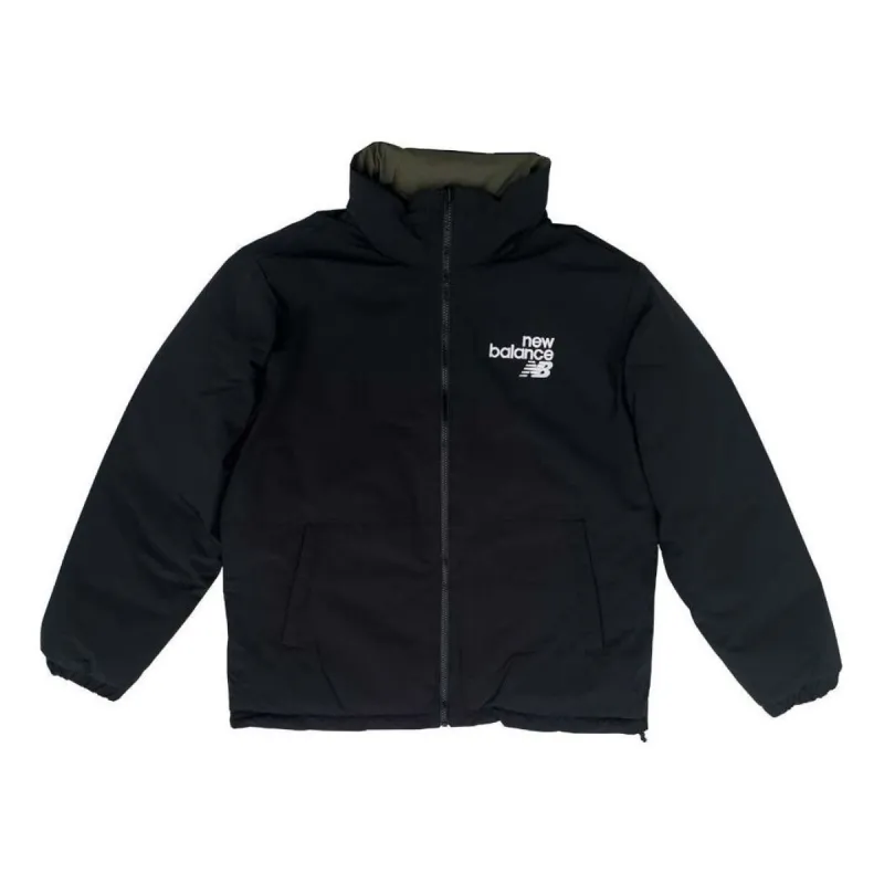 New Balance logo Sportswear Jacket 'Black Olive Green' AMJ24357-BK sold by KicksCrew