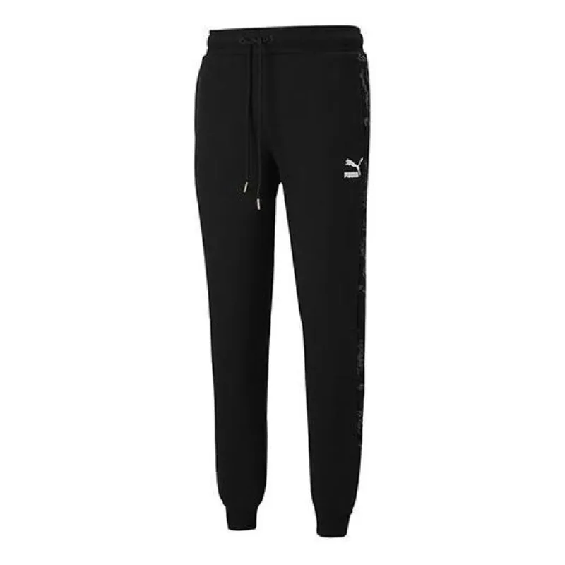 Puma Nuluxe Aop Track Pants 'Black' 530312-51 sold by KicksCrew
