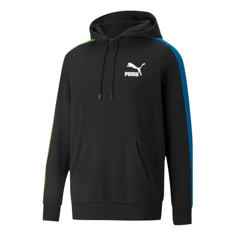 Puma Cotton Crew Neck Hoodie 'Black Blue Green' 531354-56 sold by KicksCrew