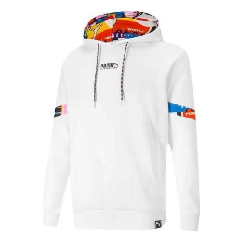 Puma International Hoodie 'White Black Red' 531330-02 sold by KicksCrew