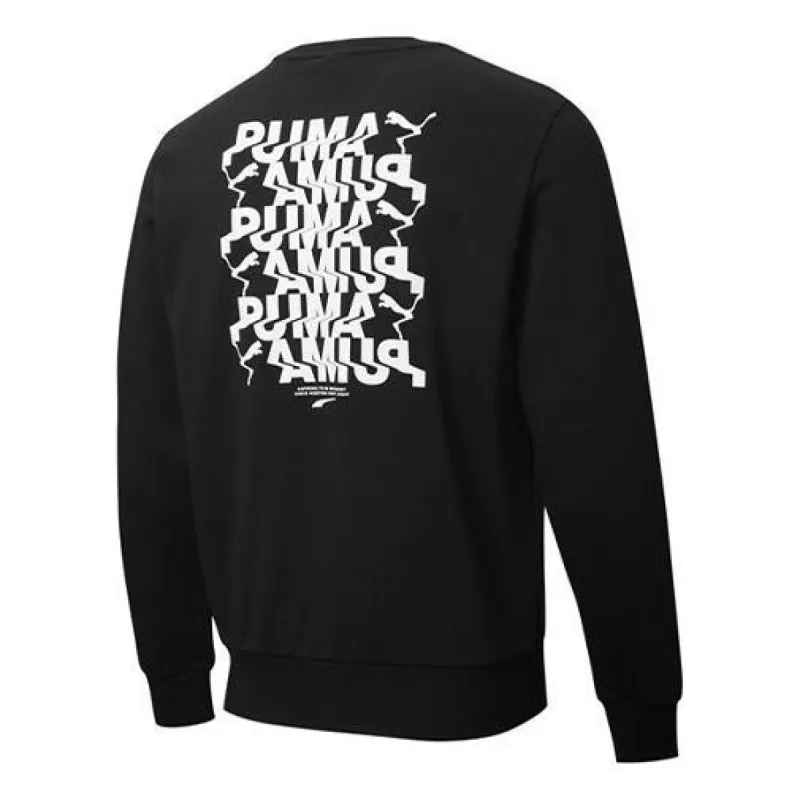 Puma Avenir Graphic Sweatshirt 'Black' 530019-01 sold by KicksCrew