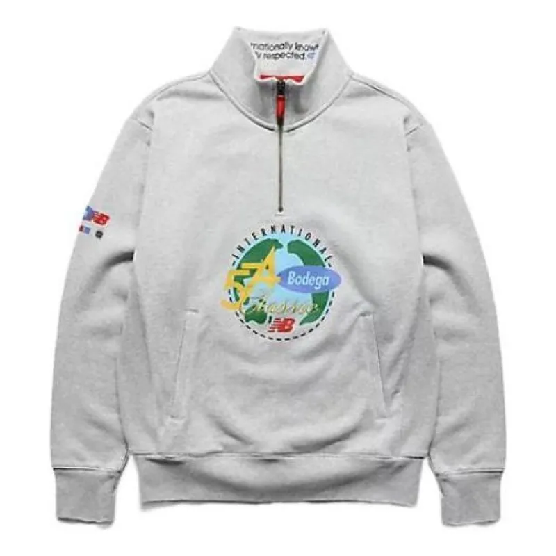 New Balance x Bodega Quarter Zip Sweatshirt 'Athletic Grey' MT13540AG sold by KicksCrew