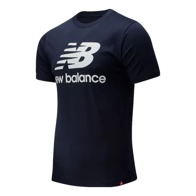 New Balance Essentials Stacked Logo T-Shirt 'Navy' MT01575-ECL sold by KicksCrew