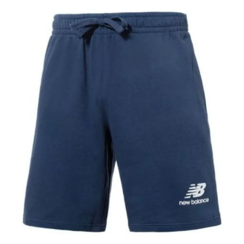 New Balance Essentials Stacked Logo French Terry Shorts 'Navy' MS31540-NNY sold by KicksCrew