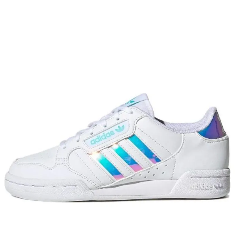 (GS) adidas Continental 80 Stripes 'White Pulse Aqua' GZ3255 sold by KicksCrew