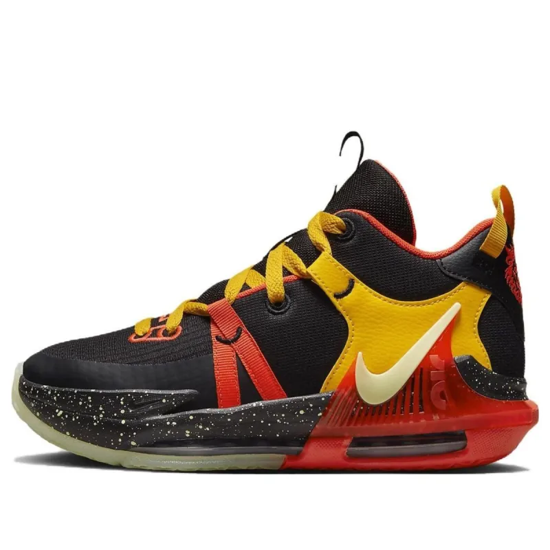 (GS) Nike LeBron Witness 7 'Black Bright Crimson Speckled' DQ8650-001 sold by KicksCrew