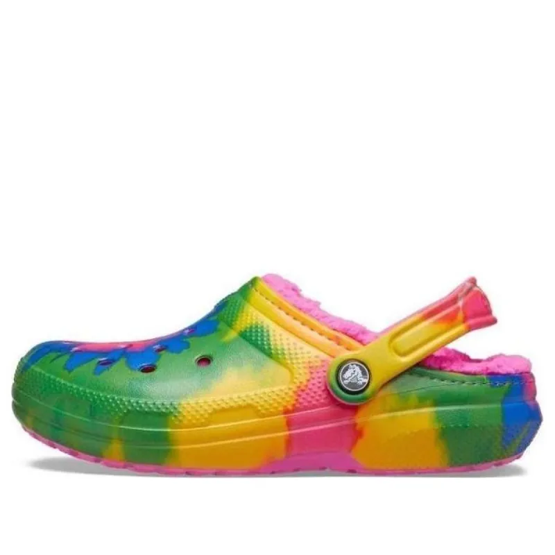 (GS) Crocs Classic Tie-Dye Fuzz Lined Clogs 'Multi-Color' A206341-6RW sold by KicksCrew