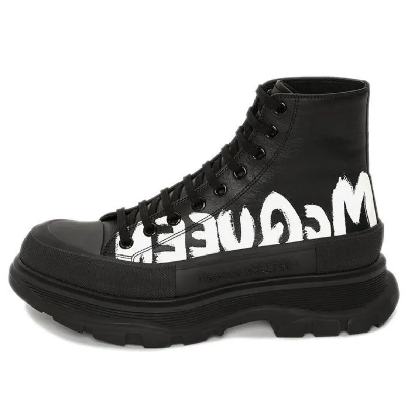 Alexander McQueen Ankle Boots 'Black White' 682422WIABD1070 sold by KicksCrew