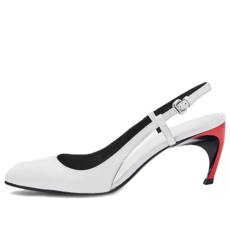 (WMNS) Alexander McQueen Armadillo Slingback Pump 'Ivory Lust Red' 780690WIEX48740 sold by KicksCrew