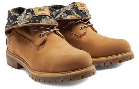 Timberland Roll Top Premium Boots Basic 'Wheat Olive Green Camouflage' A1HAE sold by KicksCrew