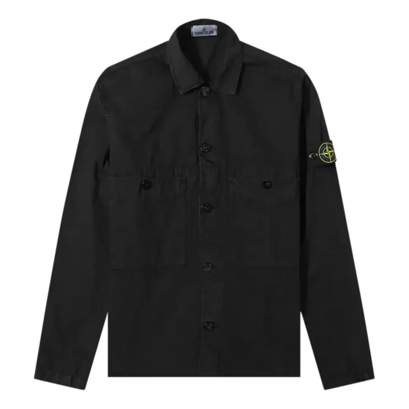 STONE ISLAND Two Pocket Overshirt 'Black' 7415110WN-V0129 sold by KicksCrew