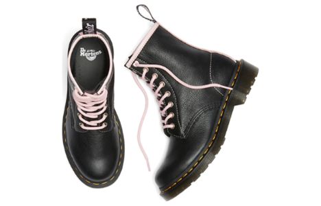 (WMNS) Dr. Martens 1460 Contrast Leather Lace Up Boots 'Black Pink' 27276001 sold by KicksCrew