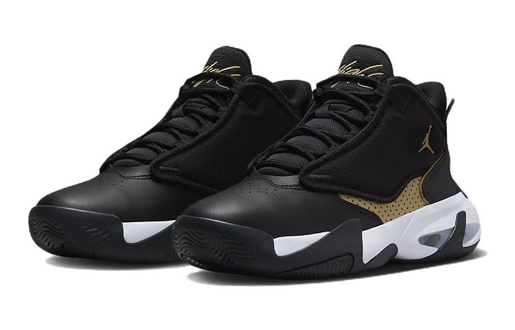 (GS) Air Jordan Max Aura 4 'Black Metallic Gold' DQ8404-071 sold by KicksCrew product image thumbnail 3