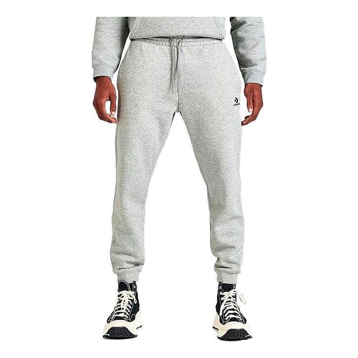 Converse Go-To Embroidered Star Chevron Standard-Fit Fleece Sweatpants 'Grey' 10024521-035 sold by KicksCrew
