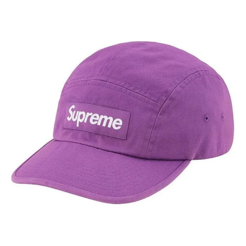Supreme Washed Chino Twill Camp Cap 'Purple White' SUP-SS21-436 sold by KicksCrew