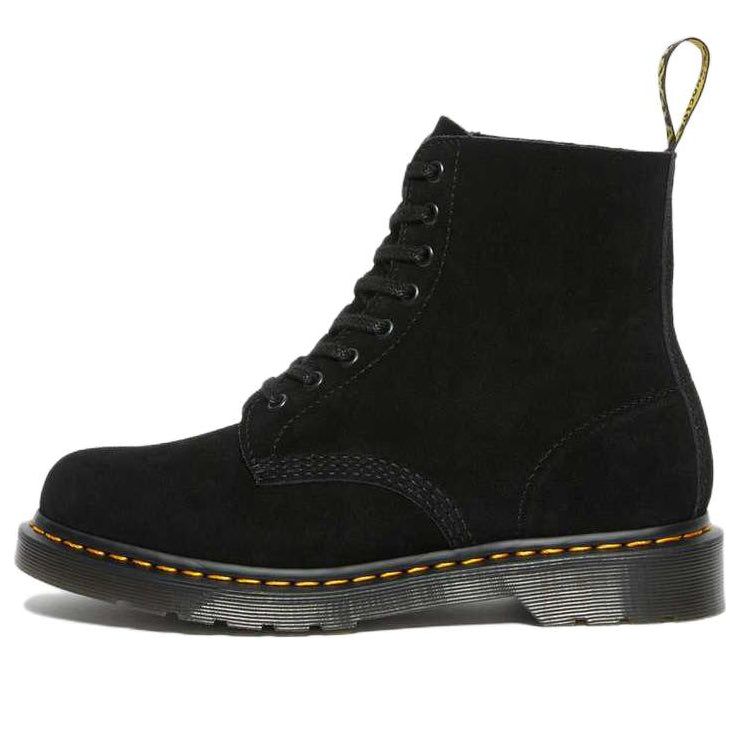 (WMNS) Dr.Martens 1460 Pascal Suede Lace Up Boots 'Black E H Suede+E H Suede Mb' 27457001 sold by KicksCrew