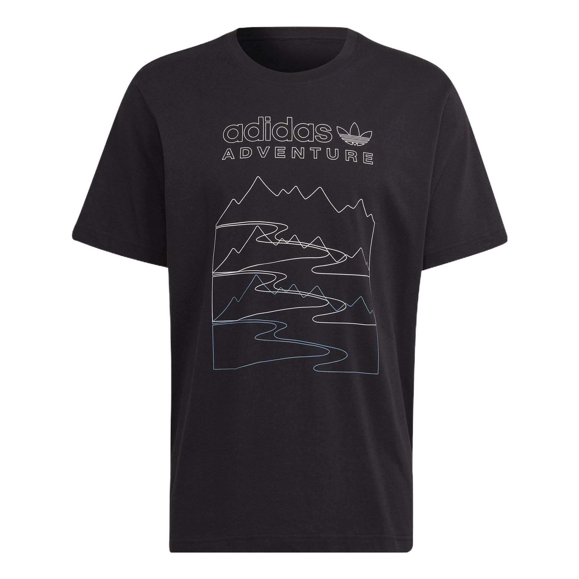 adidas originals Adventure Mountain Front T-shirt 'Black' HK5007 sold by KicksCrew