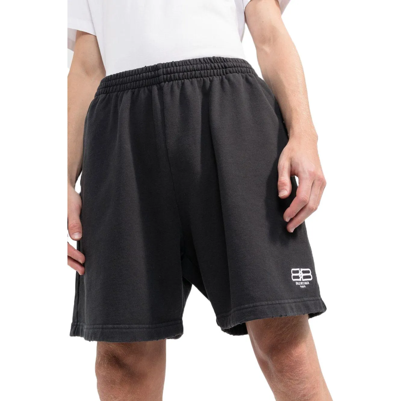Balenciaga BB Paris Icon Sweat Shorts 'Black' 676137TMVG69034 sold by KicksCrew product image thumbnail 4