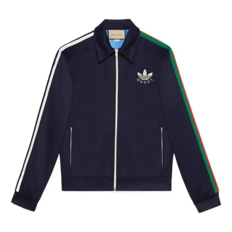 Gucci x adidas Zip Jacket 'Navy Blue' 692112-XJEKX-4904 sold by KicksCrew