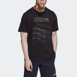 adidas originals Adventure Mountain Front T-shirt 'Black' HK5007 sold by KicksCrew