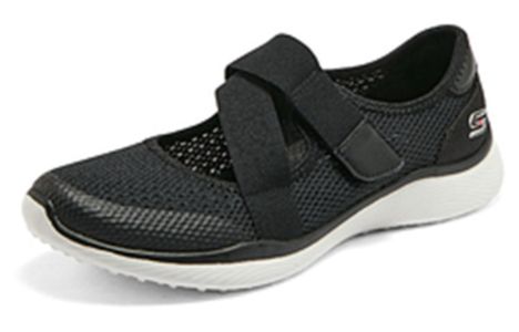 (WMNS) Skechers Lightweight Sports Shoes 'Black White' 896097-BKW sold by KicksCrew