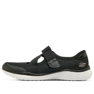 (WMNS) Skechers Lightweight Sports Shoes 'Black White' 896097-BKW sold by KicksCrew