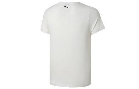 Puma Logo Graphic T-Shirt 'White Green Black' 588012-02 sold by KicksCrew