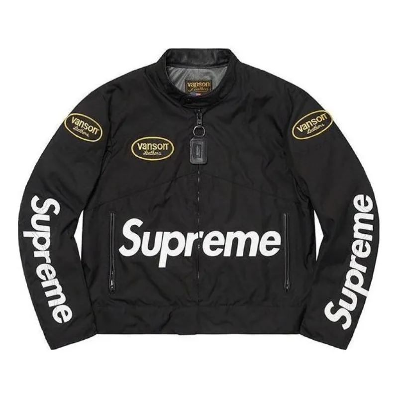 Supreme x Vanson Leathers Cordura Jacket 'Black White' SUP-SS21-720 sold by KicksCrew