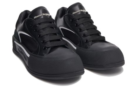 Alexander McQueen Skate Deck Plimsoll Shoes 'Black White' 777241W4SS31070 sold by KicksCrew