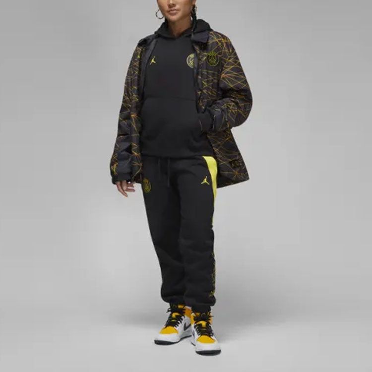 (WMNS) Air Jordan x Paris Saint-Germain Hoodie (Asia Sizing) 'Black Tour Yellow' DV2836-010 sold by KicksCrew product image thumbnail 3