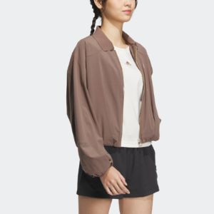 (WMNS) Adidas Future Of Tech Shirt Jackets 'Brown' HY2830 sold by KicksCrew