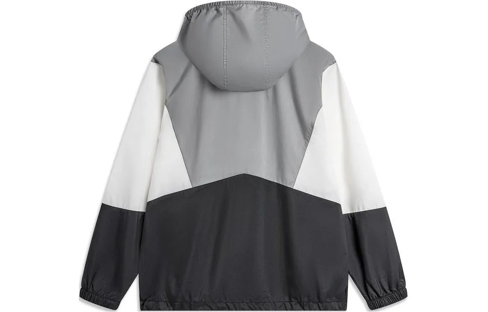 Li-Ning Color Block Windbreaker 'White Grey Black' AFDU363-1 sold by KicksCrew product image thumbnail 2