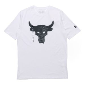 Under Armour Project Rock Brahma Bull Logo T-shirt 'White' 1357186-100 sold by KicksCrew