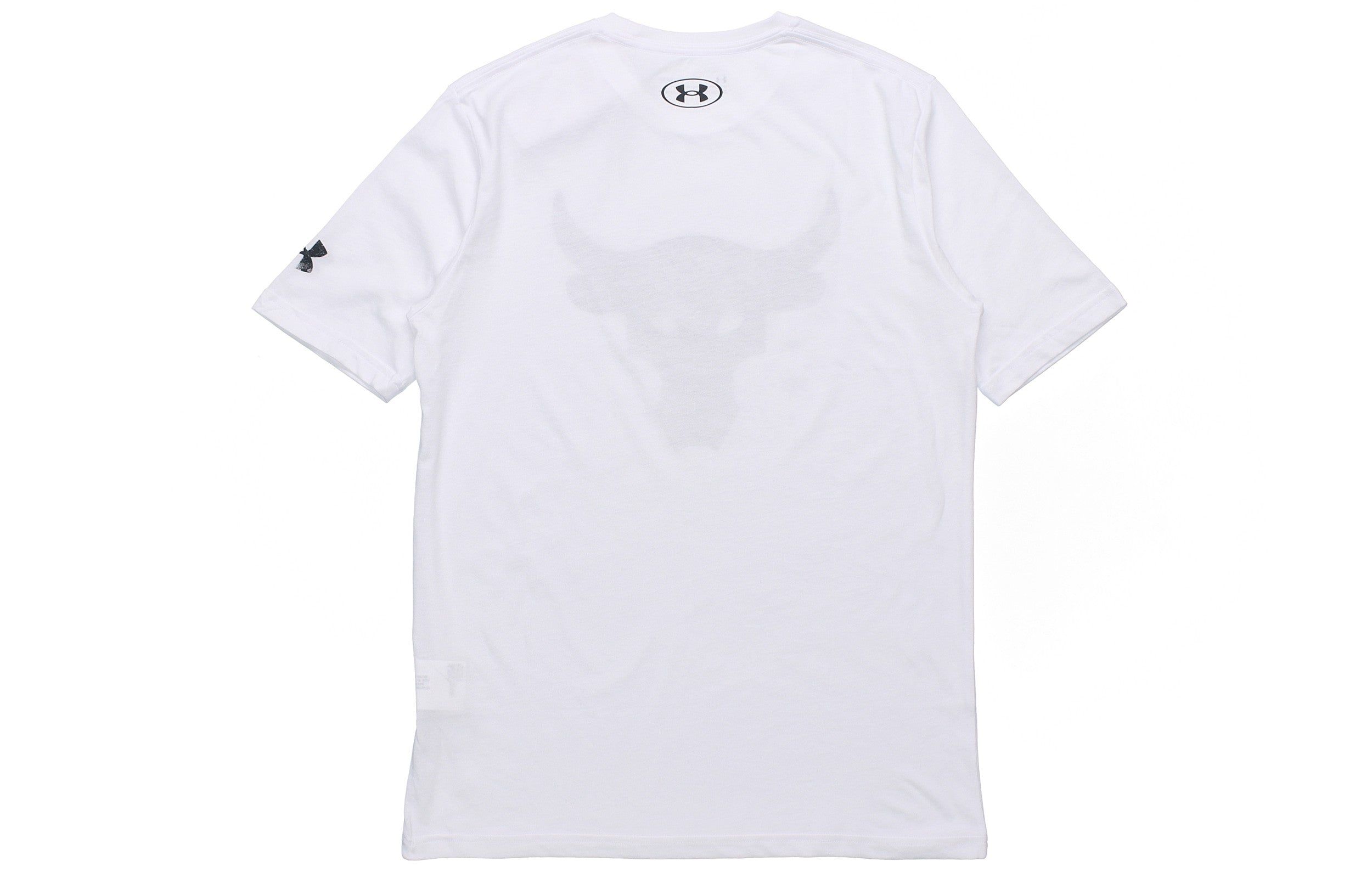 Under Armour Project Rock Brahma Bull Logo T-shirt 'White' 1357186-100 sold by KicksCrew product image thumbnail 2