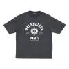 Balenciaga Varsity Logo Short Sleeve T-Shirt 'Washed Black' 612966TMV981000 sold by KicksCrew