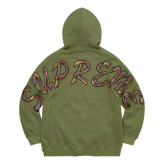 Supreme Beaded Hooded Sweatshirt 'Olive Green' SUP-SS22-606 sold by KicksCrew product image thumbnail 2