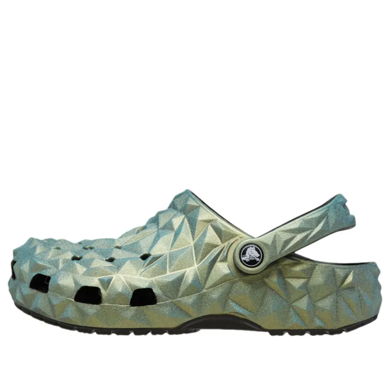 Crocs Classic Iridescent Geometric Clog 'Green' 209841-001 sold by KicksCrew