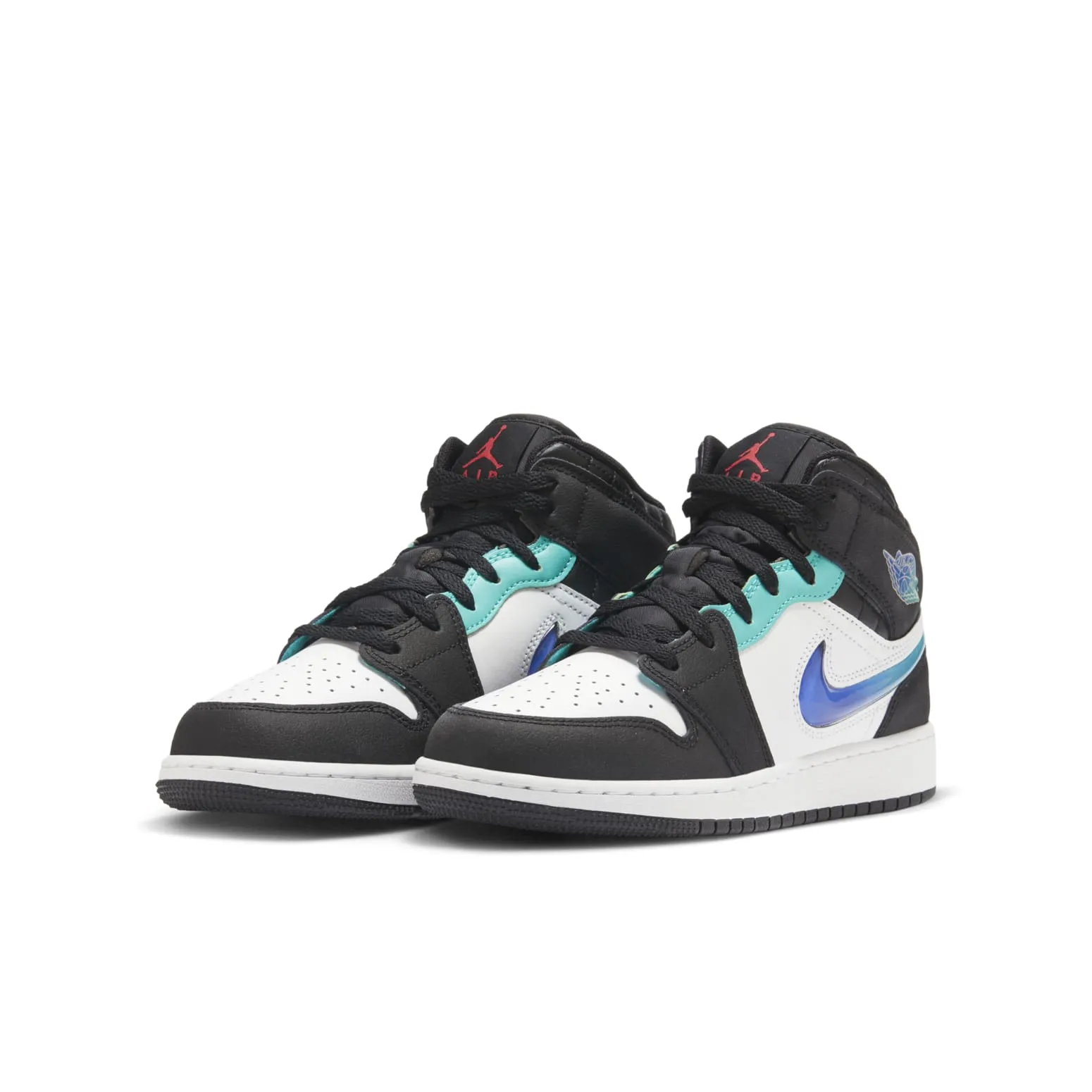 (GS) Air Jordan 1 Mid SE 'Black Hyper Jade Royal' FQ8095-001 sold by KicksCrew product image thumbnail 2