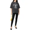 Balenciaga Varsity Logo Short Sleeve T-Shirt 'Washed Black' 612966TMV981000 sold by KicksCrew