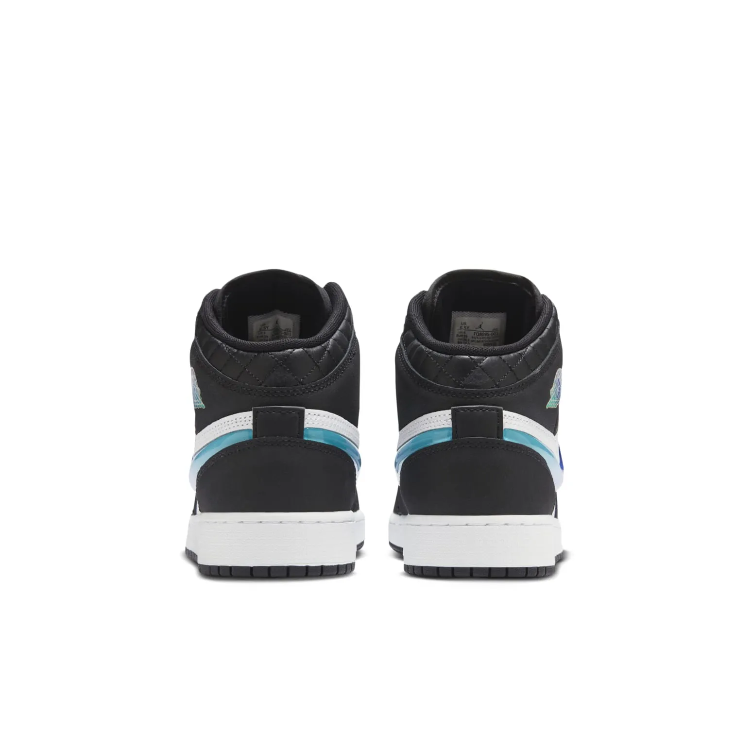 (GS) Air Jordan 1 Mid SE 'Black Hyper Jade Royal' FQ8095-001 sold by KicksCrew product image thumbnail 4