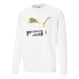 Puma Archive Metallic Logo Sweater 'White Gold' 531367-02 sold by KicksCrew