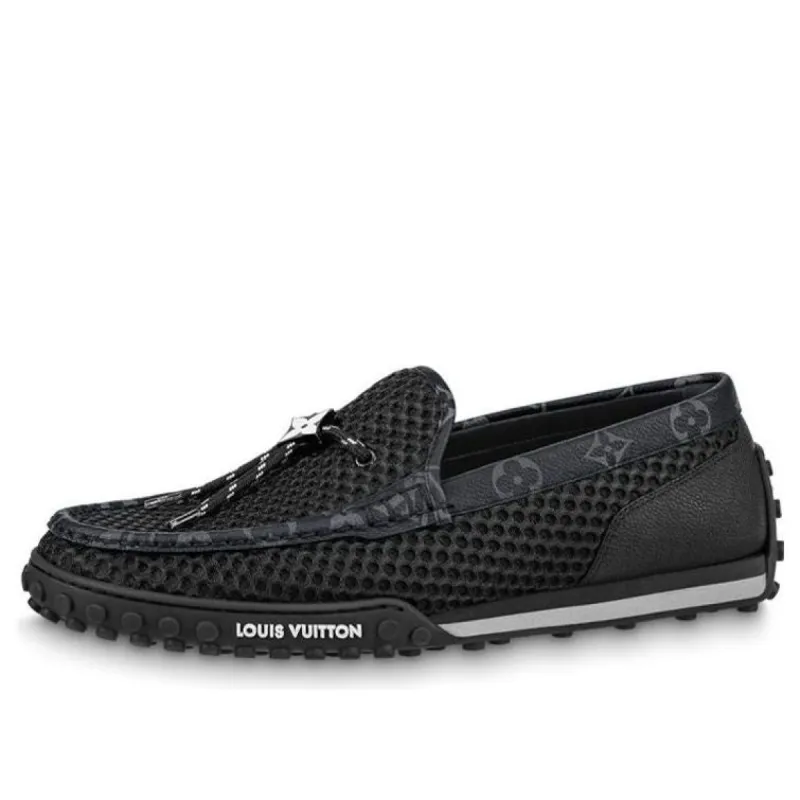 LOUIS VUITTON Racer Moccasins Shoes 'Black' 1AAQVV sold by KicksCrew
