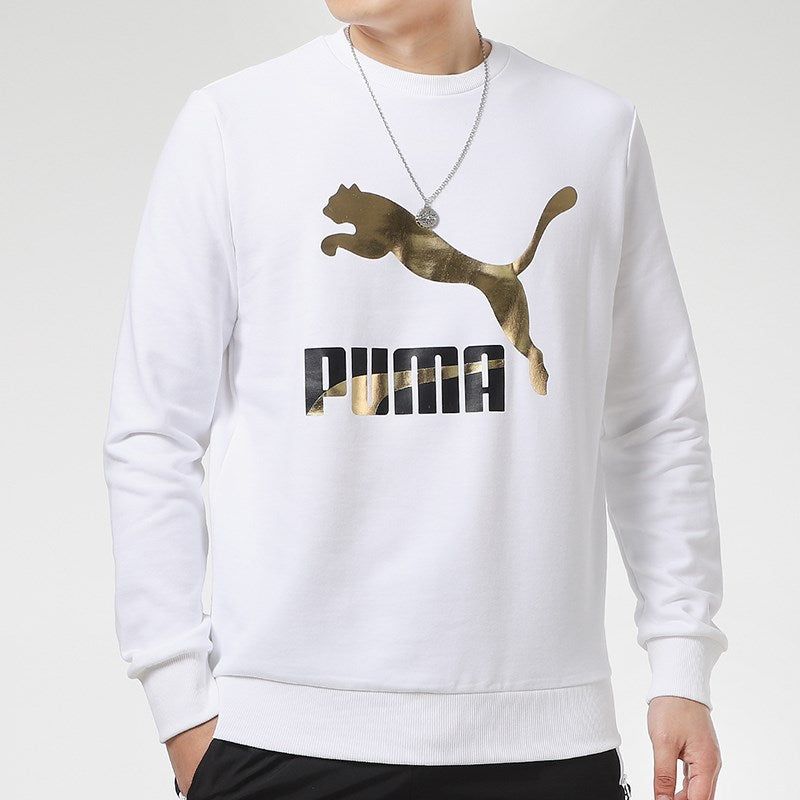 Puma Archive Metallic Logo Sweater 'White Gold' 531367-02 sold by KicksCrew product image thumbnail 3