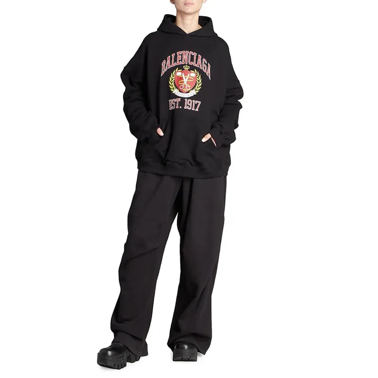 Balenciaga Est. 1917 College Logo Print Hoodie Wide Fit 'Black' 675003TLV901076 sold by KicksCrew product image thumbnail 2