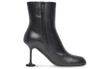 (WMNS) Balenciaga Lady 90mm Ankle Boots 'Black Leather' 701937WBCR01000 sold by KicksCrew