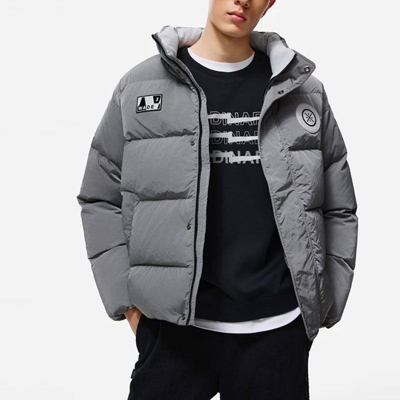 Li-Ning Way Of Wade Logo Down Jacket 'Grey' AYMT165-1 sold by KicksCrew product image thumbnail 3