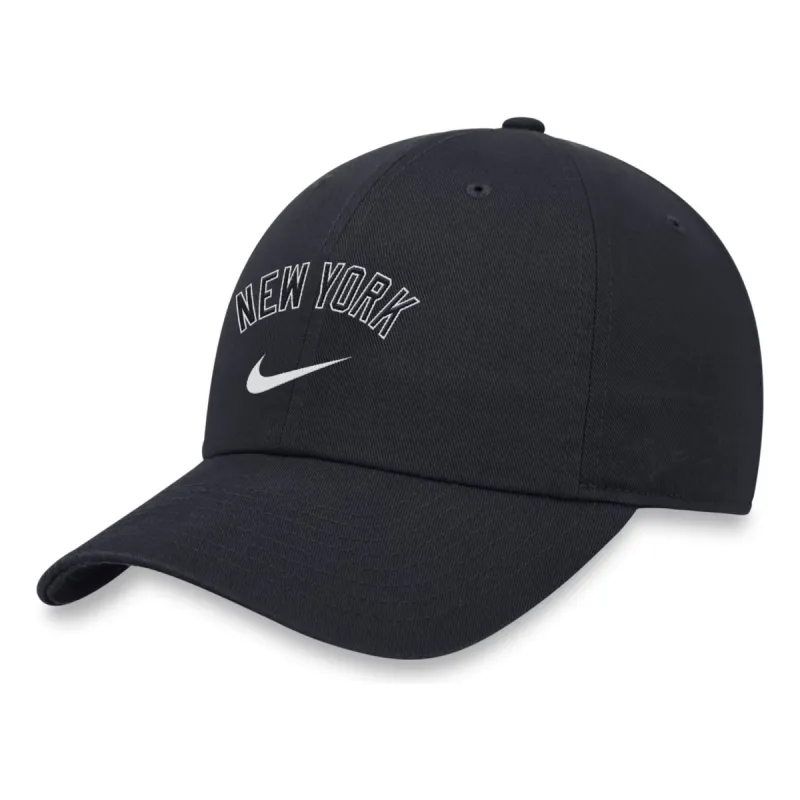 Nike MLB York Yankees Heritage86 Wordmark Swoosh Adjustable Caps 'Black' NK124FANK-WM0 sold by KicksCrew