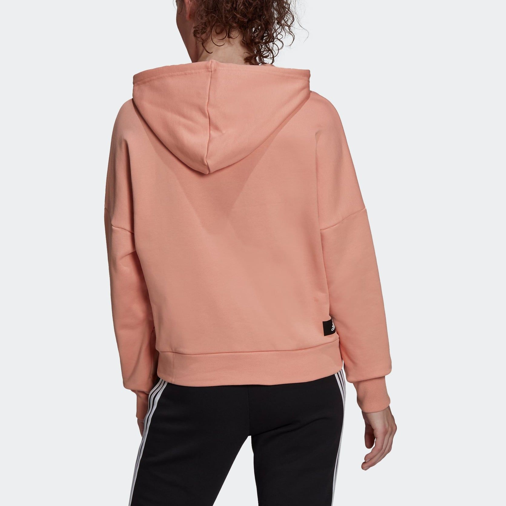 (WMNS) adidas Future Icons Logo Hoodie 'Pink' H24082 sold by KicksCrew product image thumbnail 3